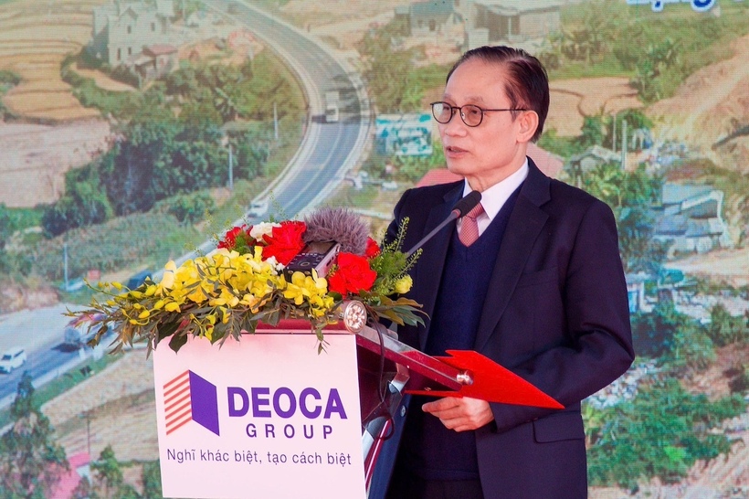 Ông Lê Hoài Trung, Bí thư Trung ương Đảng, Bộ trưởng Bộ Ngoại giao phát biểu tại buổi lễ