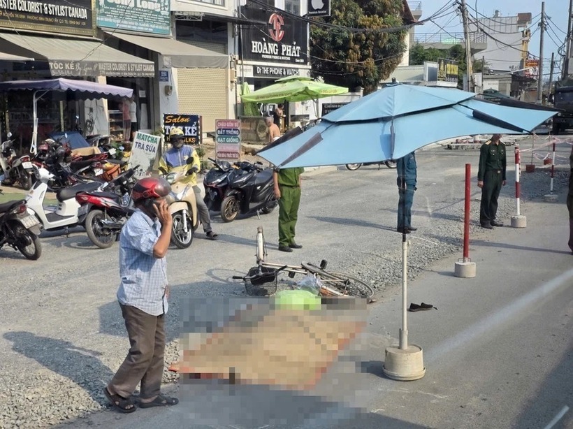 Hiện trường vụ tai nạn. Ảnh: PLO.