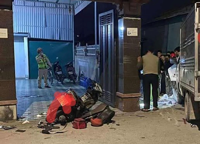 Hiện trường vụ tai nạn. Ảnh: Lao động