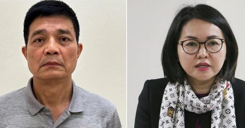 Hai cựu Cục trưởng Cục An toàn thực phẩm Nguyễn Thanh Phong và Trần Việt Nga.