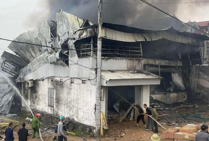 Hiện trường vụ cháy. (Ảnh: Dân trí)