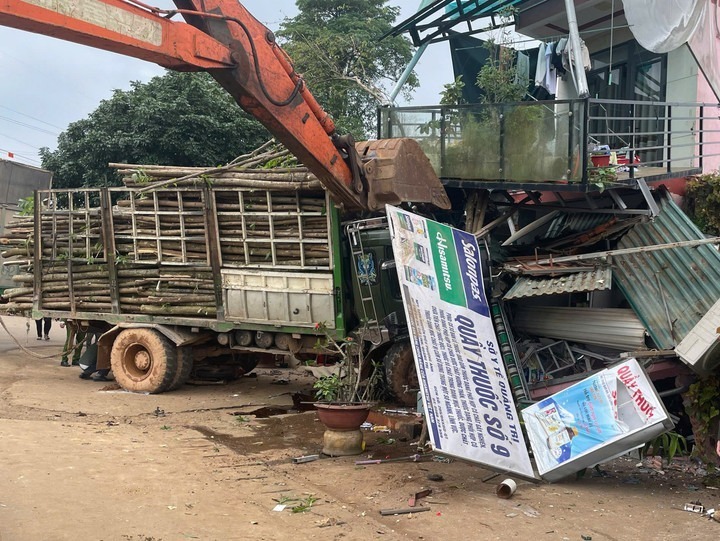 Hiện trường vụ tai nạn. Ảnh: VTC News