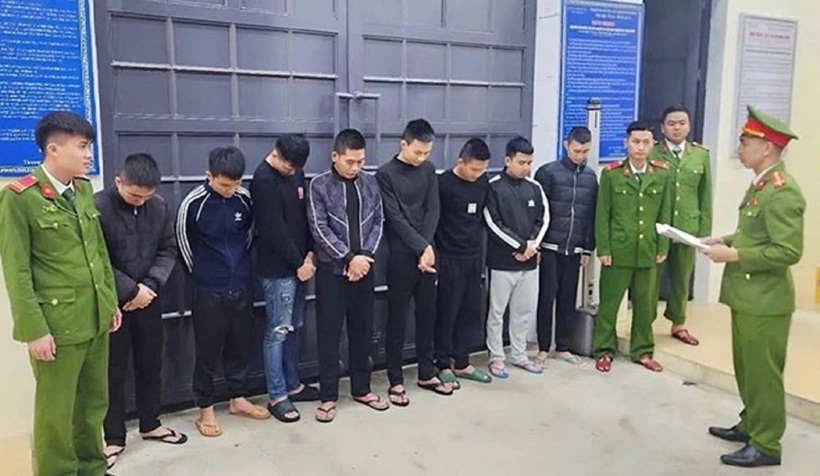 Khởi tố 8 đối tượng về tội đánh bạc. Ảnh: Công an Hà Tĩnh.