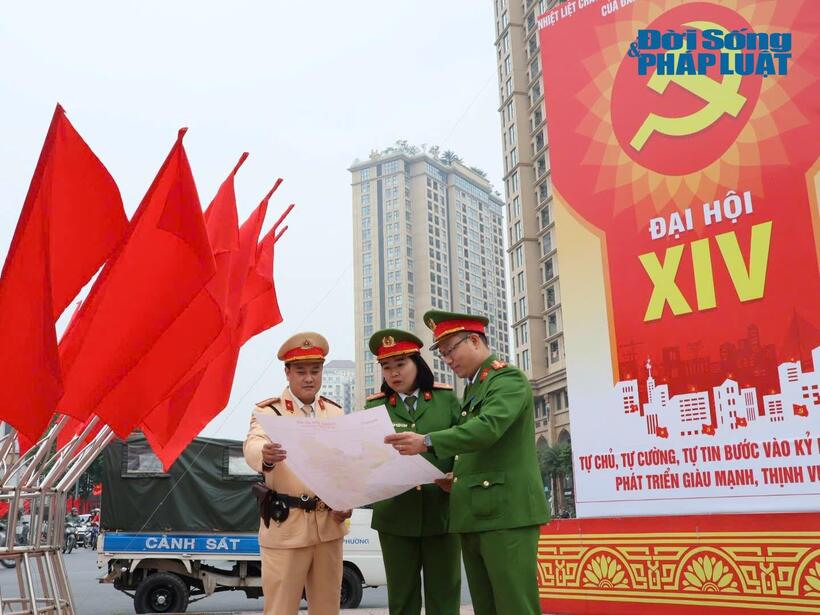 CSGT, Công an phường Tây Hồ khảo sát thực địa, xây dựng phương án bảo đảm ANTT.
