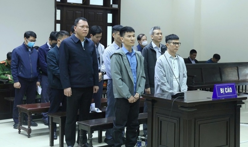Các bị cáo tại phiên phúc thẩm. (Ảnh: Bảo vệ pháp luật)