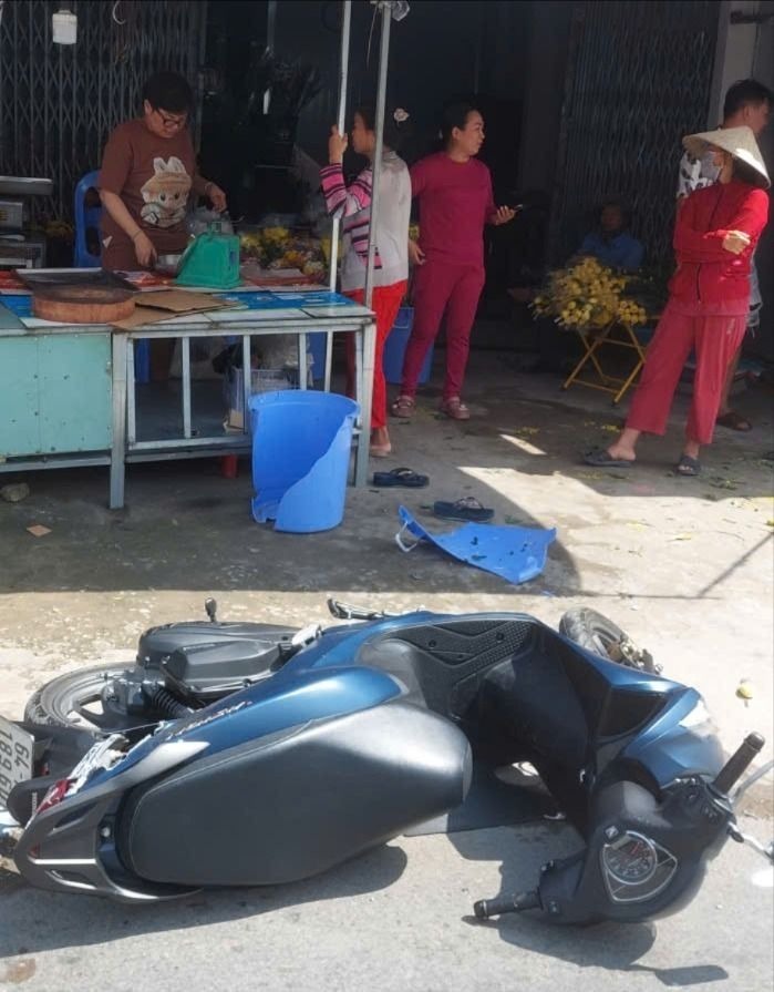 Hiện trường vụ tai nạn. Ảnh: PLO.