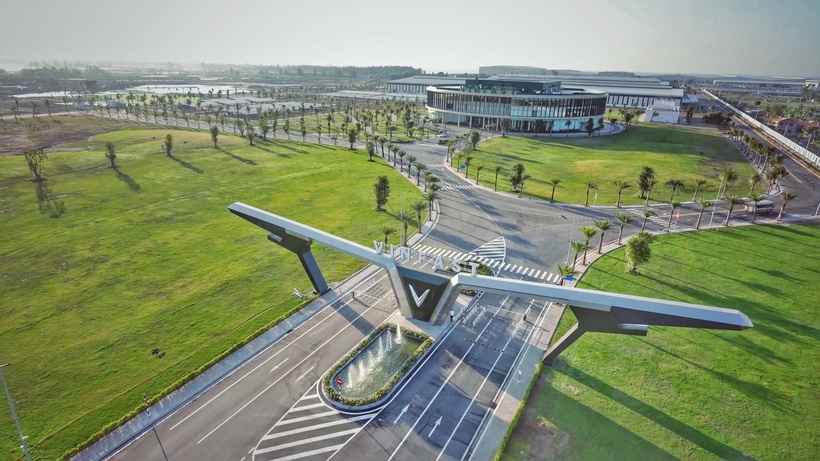 Nhà máy VinFast Hải Phòng sở hữu dây chuyền sản xuất hiện đại, tự động hoá cao.