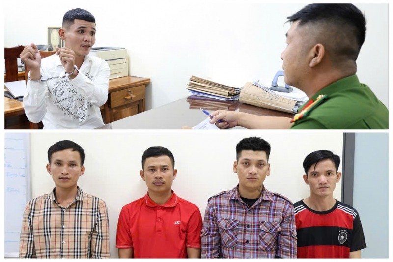 Các đối tượng bị tạm giữ hình sự. Ảnh: NĐT