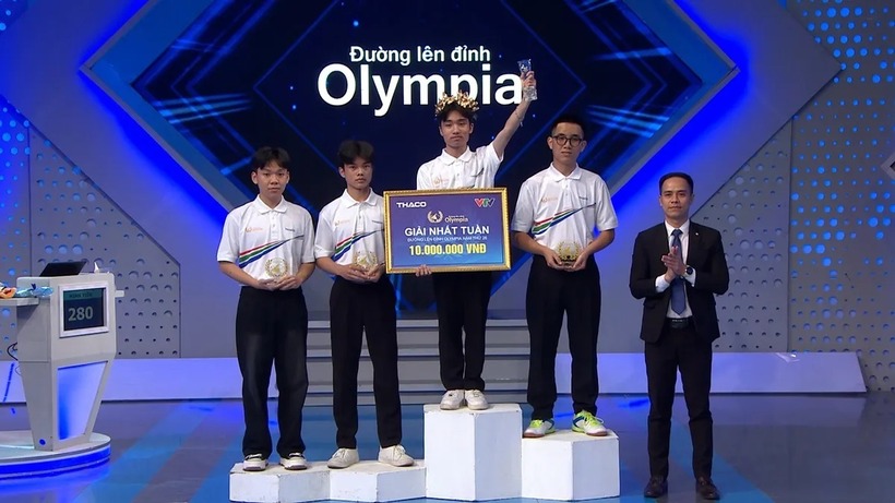 Minh Tiến đã xuất sắc giành giải nhất tuần trong chương trình Đường lên đỉnh Olympia tuần 2 quý I năm 2026