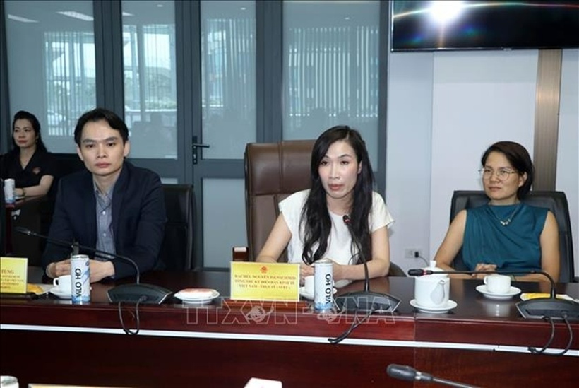 Bà Rachel Nguyễn Isenschmid - Tổng thư ký Diễn đàn Kinh tế Thụy Sỹ - Việt Nam (SVEF). Ảnh: Phạm Minh Tuấn/TTXVN.