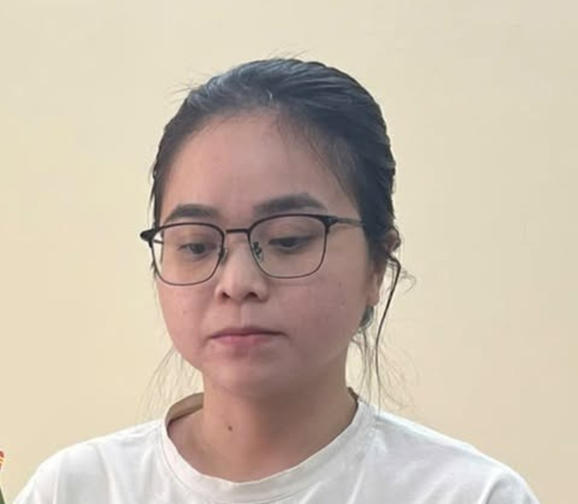 Lê Trần Thảo Vy thời điểm bị bắt tạm giam để điều tra về hành vi lừa đảo chiếm đoạt tài sản. Ảnh: Thanh Niên