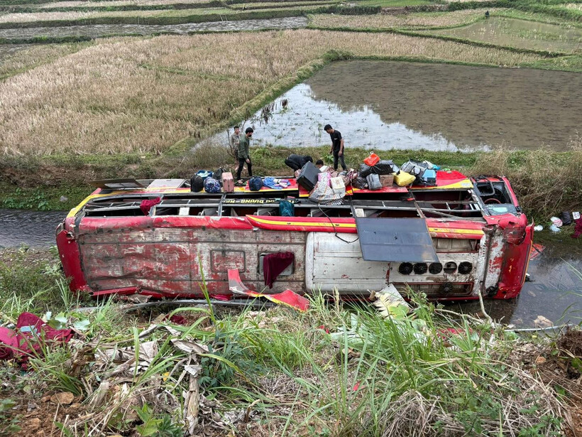 Hiện trường vụ tai nạn. Ảnh: Vietnamnet