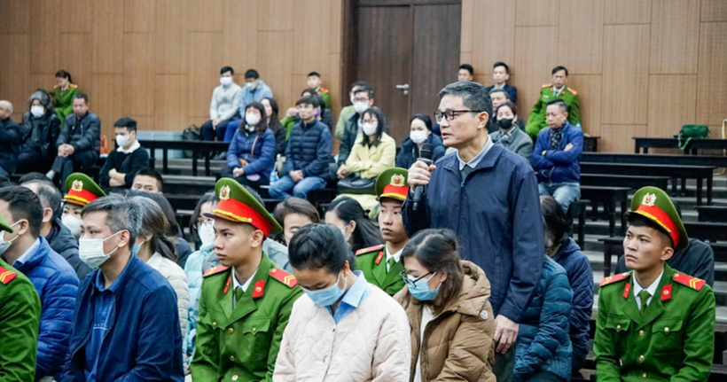 Các bị cáo tại tòa.