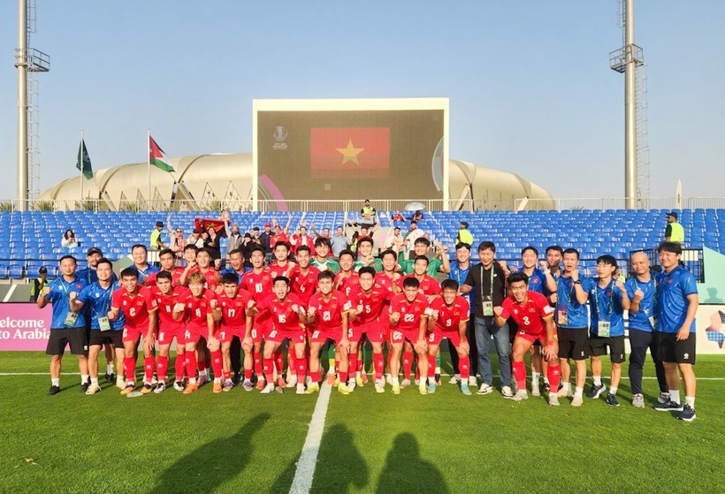 U23 Việt Nam giành chiến thắng trước U23 Jordan ở lượt trận mở màn bảng A vòng chung kết Giải U23 châu Á. Ảnh: VFF.