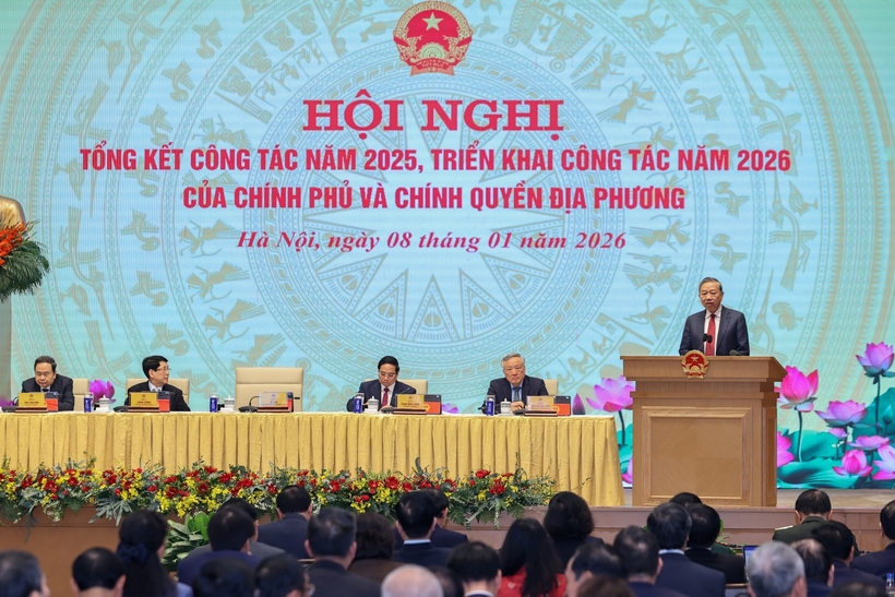 Tổng Bí thư Tô Lâm: Giai đoạn tới đòi hỏi đổi mới căn bản tư duy phát triển, phương thức quản trị và phân bổ nguồn lực, phân cấp, phân quyền mạnh mẽ, với cải cách đủ sâu, đủ mạnh, đủ quyết liệt - Ảnh VGP/Nhật Bắc
