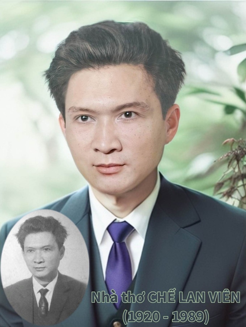 Chân dung nhà thơ  Chế Lan Viên. Ảnh: Phạm Sơn