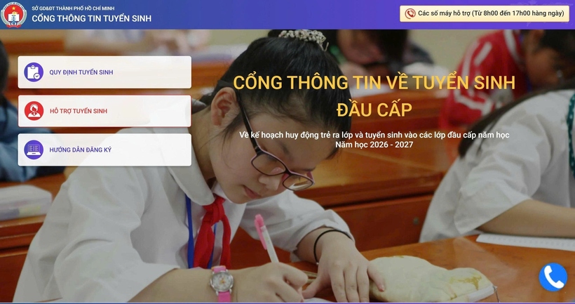 Sở GD-ĐT thực hiện công tác tuyển sinh đầu cấp năm học 2026-2027 trên trang tuyển sinh chung của TP.HCM. (Ảnh: Đại biểu Nhân dân).