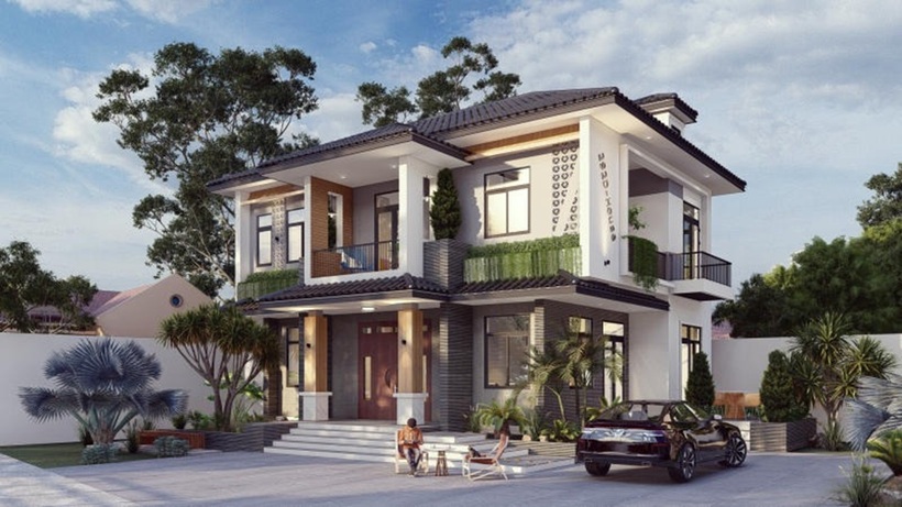 Mẫu biệt thự 2 tầng đẹp đang trở thành lựa chọn hàng đầu của nhiều gia đình Việt. Ảnh minh họa