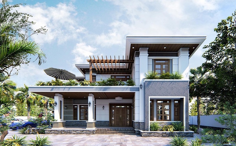 Mẫu biệt thự 2 tầng hiện đại là giải pháp nhà ở lý tưởng cho gia đình hiện đại.