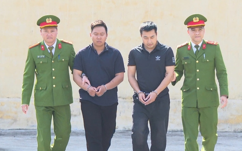 2 đối tượng Lê Văn Quý và Lê Minh Khánh bị lực lượng công an bắt giữ. (Ảnh: Công an Thanh Hóa).