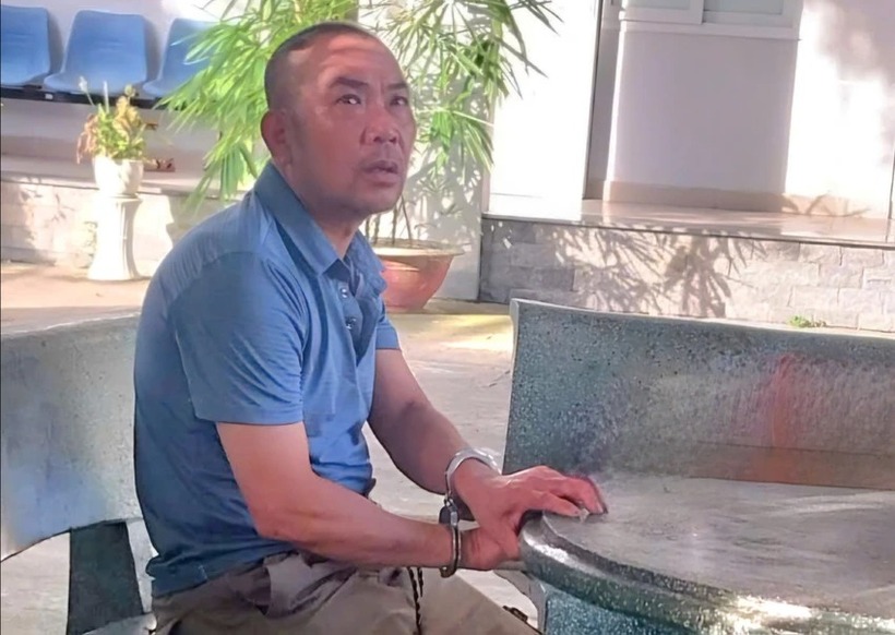 Nguyễn Đức Thôi khi bị công an bắt tạm giam. (Ảnh: Pháp luật TP.HCM)