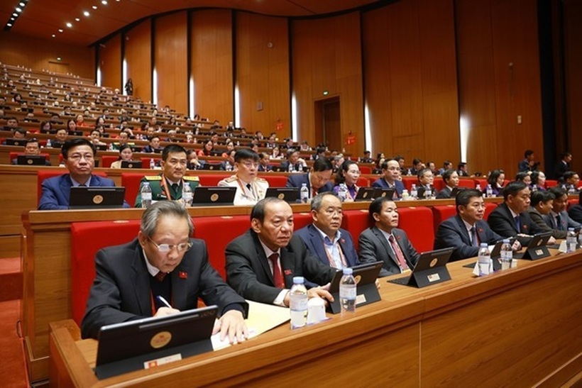 Đại biểu dự phiên thảo luận tại hội trường về các văn kiện Đại hội, sáng 21/1. Ảnh: TTXVN