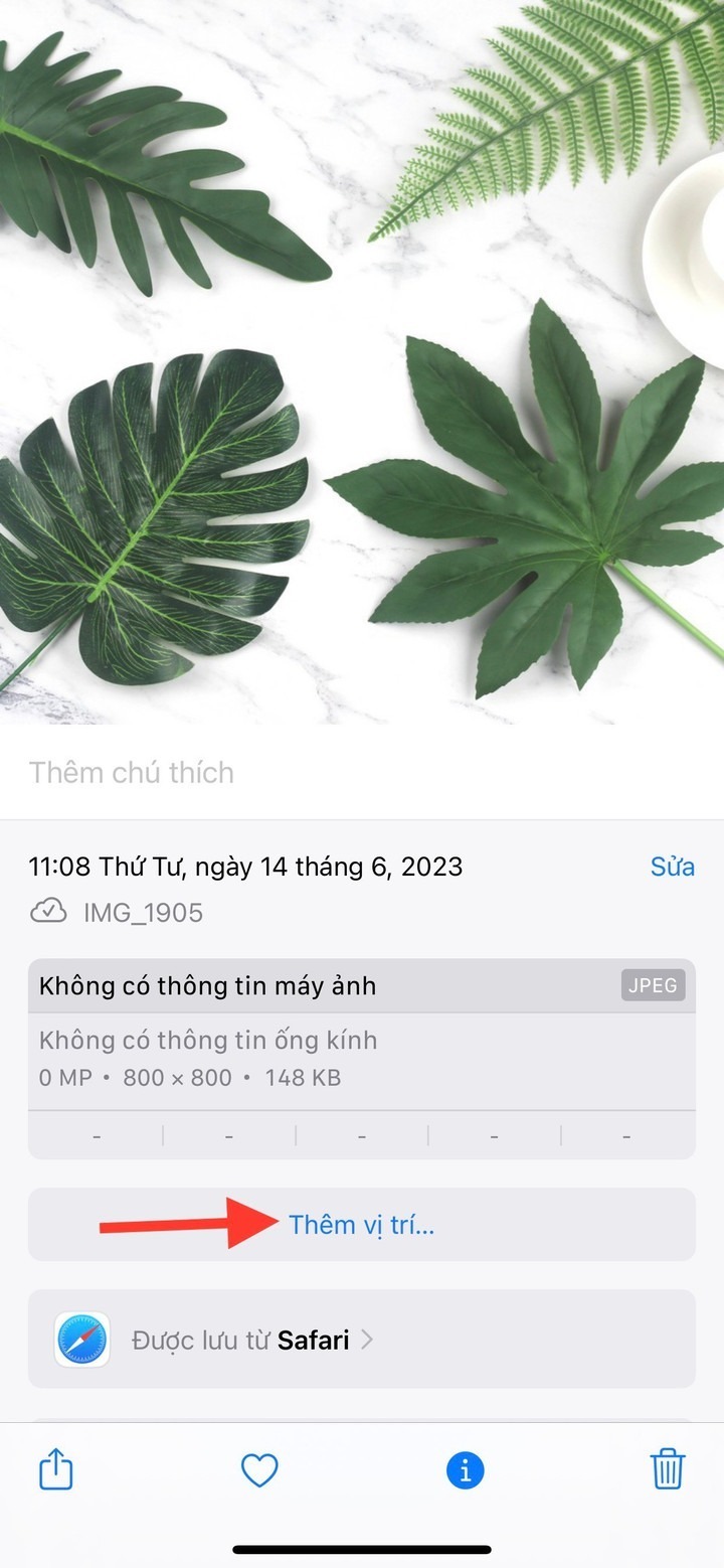 Cách thêm vị trí vào ảnh trên iPhone