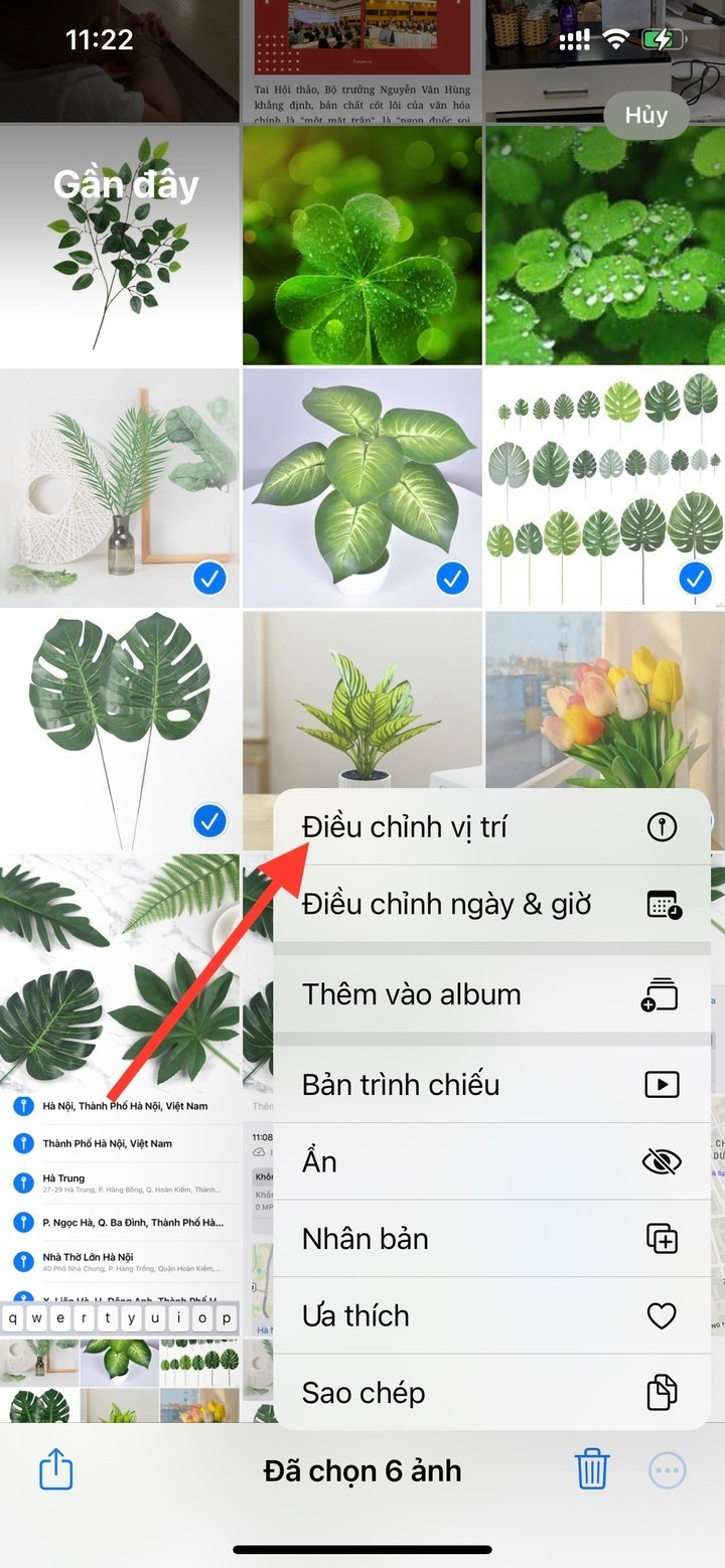 Cách thêm vị trí cho nhiều ảnh trên iPhone