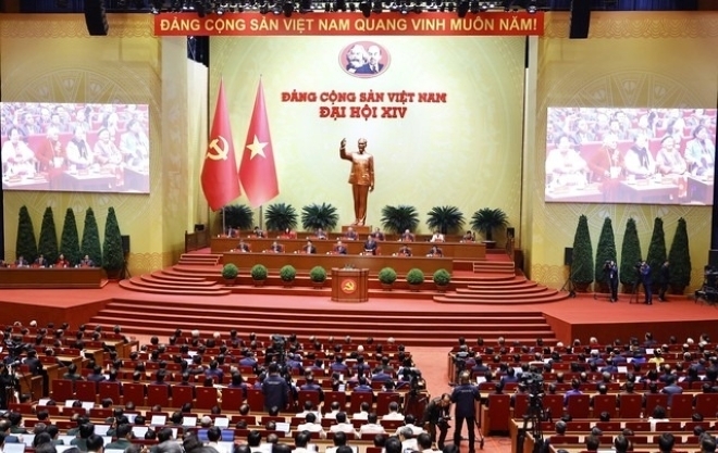 Phiên bế mạc Đại hội Đại biểu toàn quốc lần thứ XIV của Đảng chiều 23/1 (Ảnh: TTXVN).