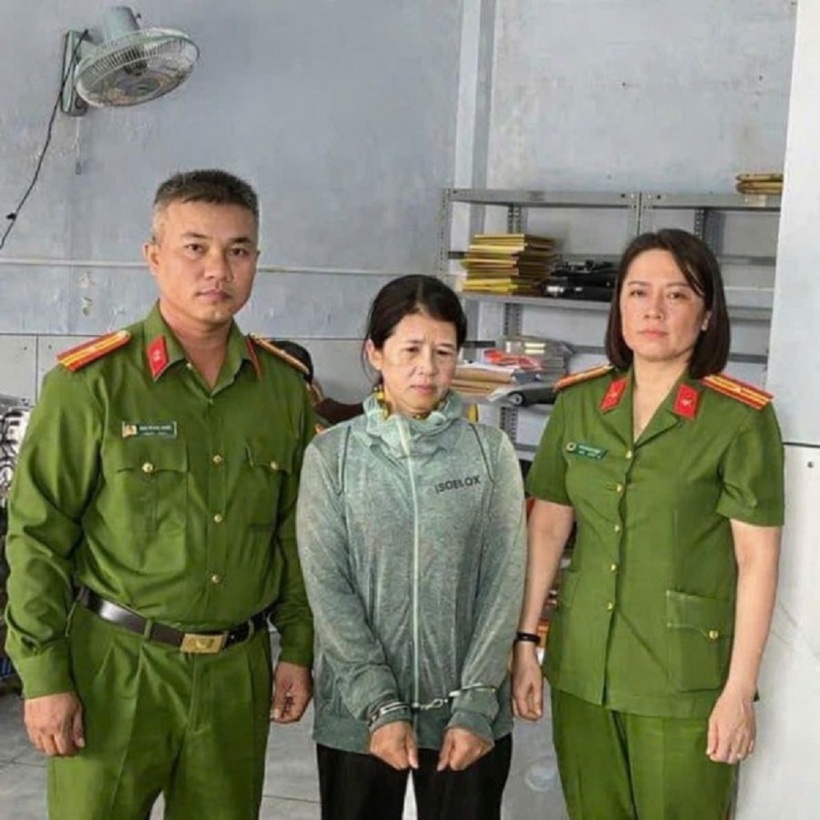 Lê Tuyết Nhung bị bắt. Ảnh: Người lao động