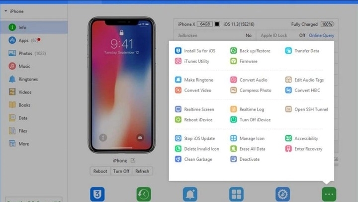 Phần mềm 3uTools trên máy tính. Ảnh: VTC News