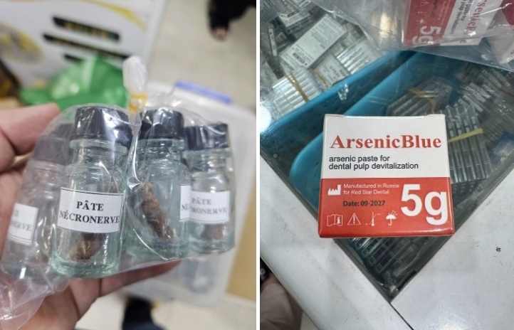 Thạch tín được ngụy trang trong sản phẩm khác nhằm qua mắt lực lượng chức năng - Ảnh: Tuổi trẻ