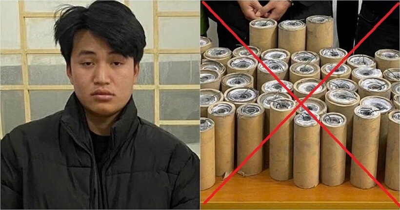 Hà Nội: Bắt 1 đối tượng vận chuyển trái phép pháo nổ - 1