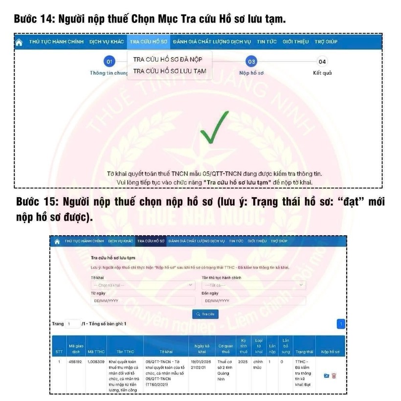 Chi tiết 17 bước quyết toán thuế thu nhập cá nhân trực tuyến - 8