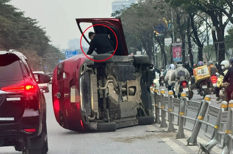 Hiện trường vụ tai nạn. Ảnh: Báo Dân trí.