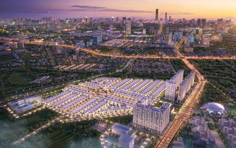 Phối cảnh tổng thể dự án Solasta Mansion thuộc Khu đô thị mới Dương Nội