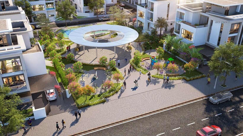 Công viên nội khu tại dự án An Quý Villa thuộc Khu đô thị mới Dương Nội