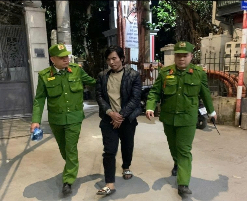 Đối tượng Chu Vũ Hưng bị bắt giữ. Ảnh: Công an TP Hà Nội.