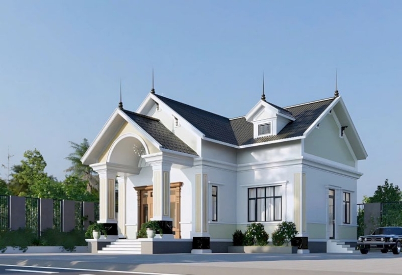 Mẫu nhà cấp 4 chữ L đẹp - 5