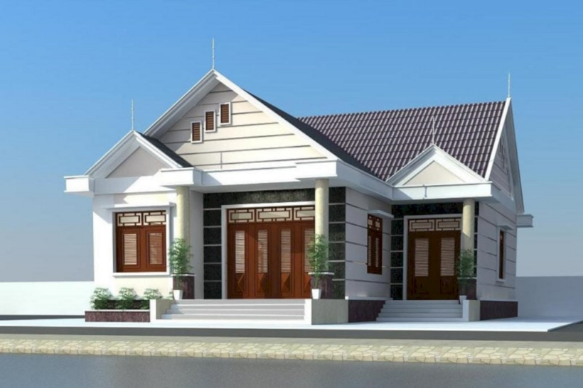 Mẫu nhà cấp 4 chữ L đẹp - 7