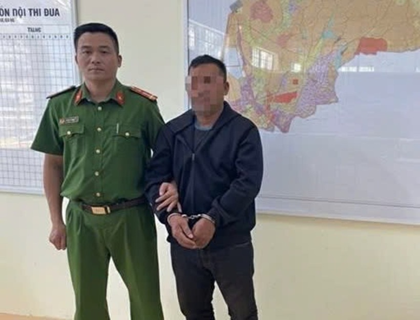 R.C. bị Công an Quảng Ngãi bắt giữ. Ảnh: Người lao động