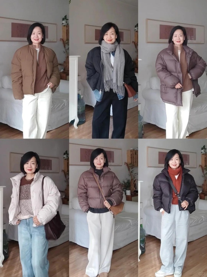 . Xu hướng thời trang mùa lạnh hiện nay ưu tiên các kiểu áo phao tinh giản, dễ phối đồ và phù hợp với nhiều dáng người.