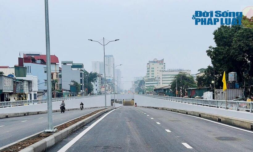 Hầm chui Kim Đồng - Giải Phóng thông xe kỹ thuật vào sáng nay (10/2)