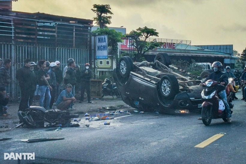 Hiện trường vụ tai nạn. Ảnh: Báo Dân trí.