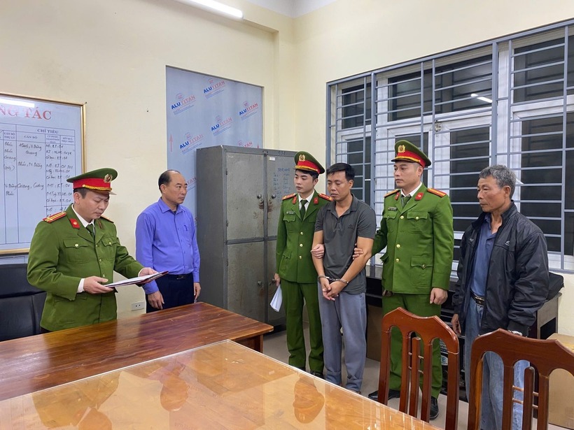 Đối tượng Trần Thế Huynh tại Cơ quan CSĐT Công an tỉnh. Ảnh: