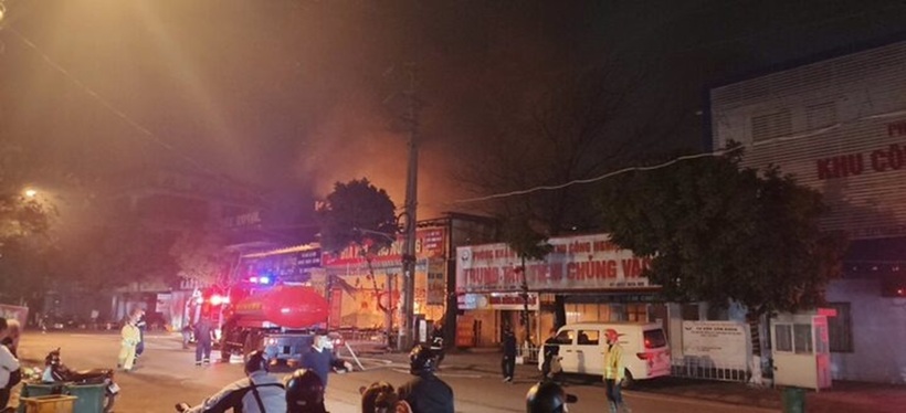 Hiện trường vụ hỏa hoạn. Ảnh: VTC News