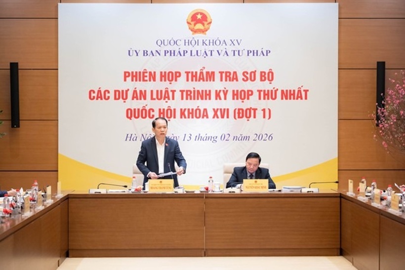 Chủ nhiệm Ủy ban Pháp luật và Tư pháp Hoàng Thanh Tùng phát biểu kết luận (Ảnh: Quochoi).