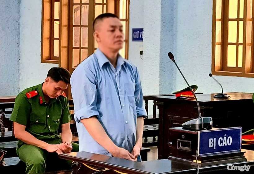 Bị cáo Hoàng Đình Tiệp lĩnh 9 năm tù về tội "Giết người". (Ảnh: Công lý)