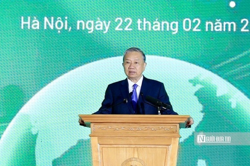 Tổng Bí thư Tô Lâm phát biểu.