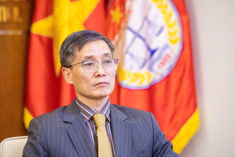 Ông Nguyễn Khánh Ngọc - Bí thư Đảng ủy, Chủ tịch Hội Luật gia Việt Nam (Ảnh: Hữu Thắng).